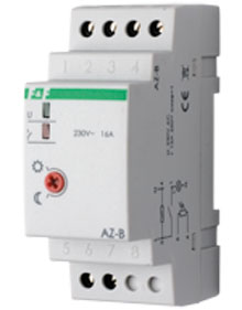 Светочувствительный автомат AZ-ВU - 16А , 12-264V AC/DC, IP20, (ФД, DIN)